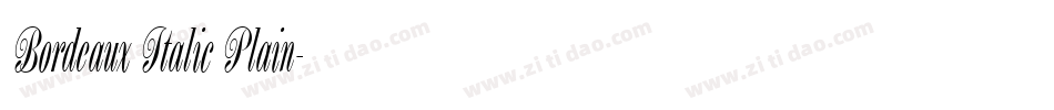 Bordeaux Italic Plain字体转换